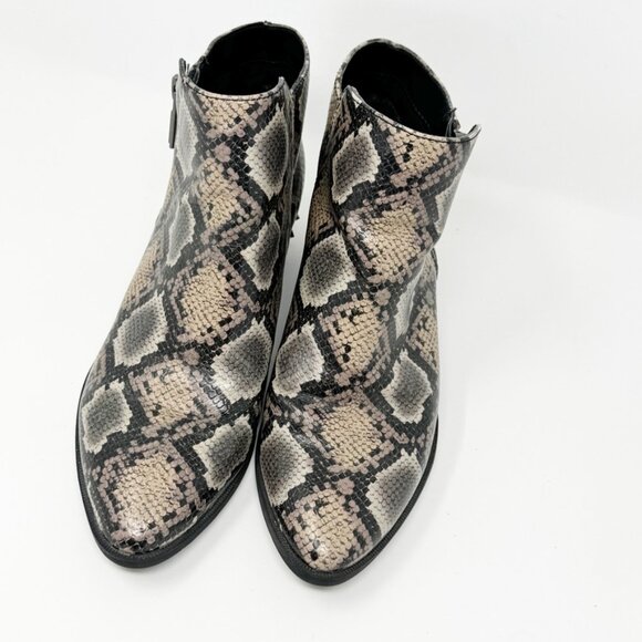 Circus Sam Edelman Women Reptile Faux Leather Studded Heel Zip Bootie Size 6.5 - Picture 7 of 15